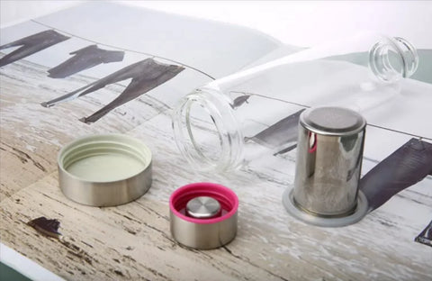 Image of Adventure Sip: Portable Heat-Resistant Glass Tea Cup