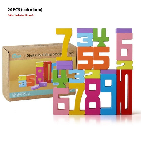 Image of Wooden Number Blocks Set