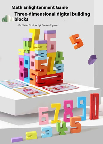 Image of Wooden Number Blocks Set