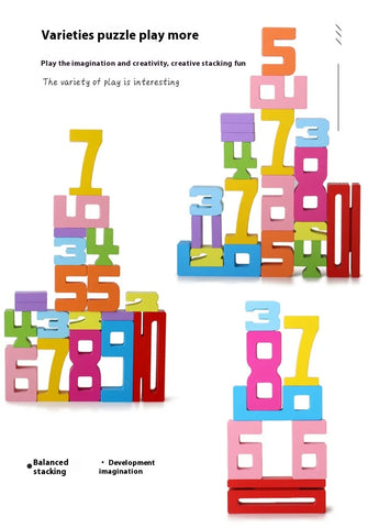 Image of Wooden Number Blocks Set