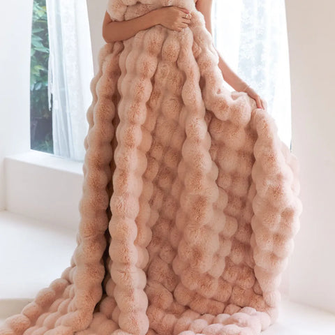 Image of Polyester Rabbit Velvet Blanket