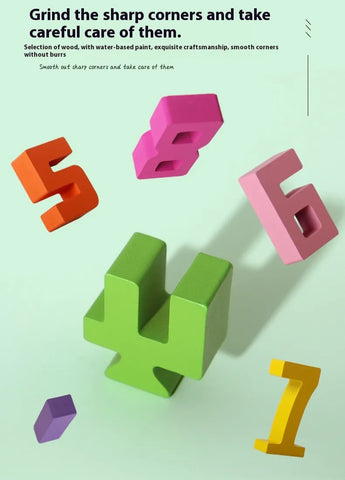 Image of Wooden Number Blocks Set
