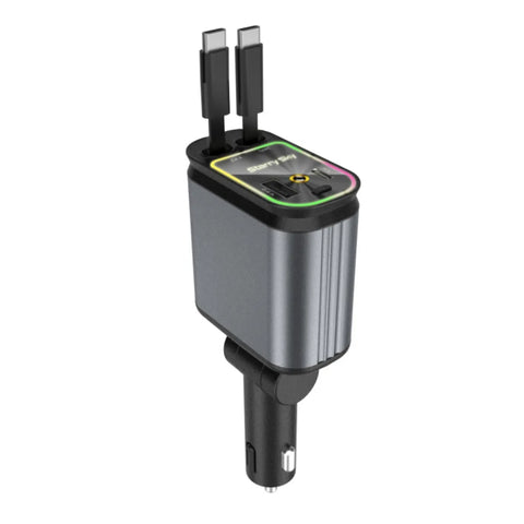 Image of Car Mobile Phone Charger Four-in-one Multi-function Double Telescopic Strip Line