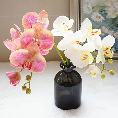 Image of Artificial 6-Head Phalaenopsis Orchid