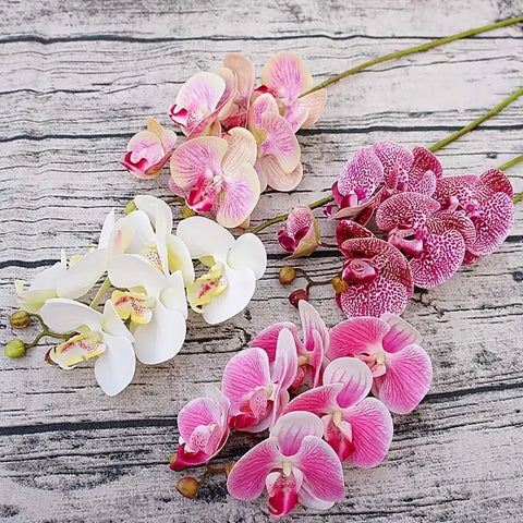 Image of Artificial 6-Head Phalaenopsis Orchid