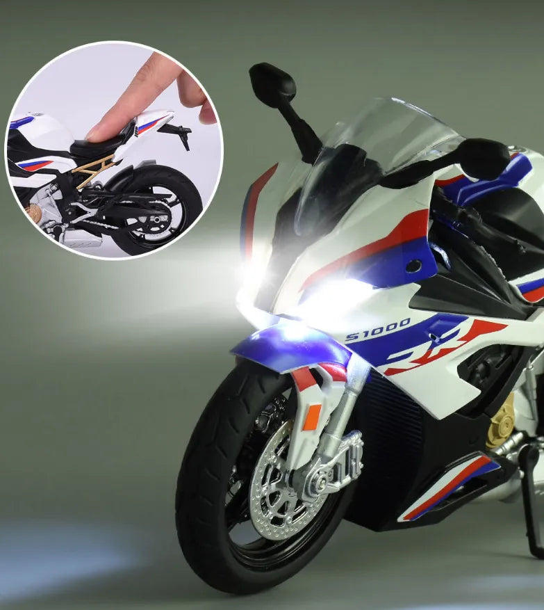 Alloy Motorcycle Toy – with Realistic Simulation