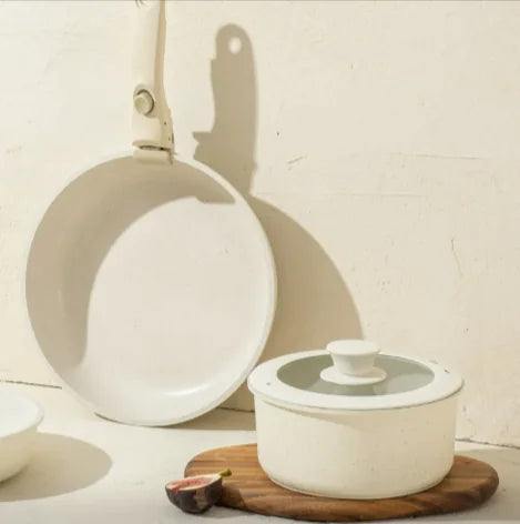 Image of Removable Handle Non-Stick Pot Set with Steamer – Versatile Household Cookware